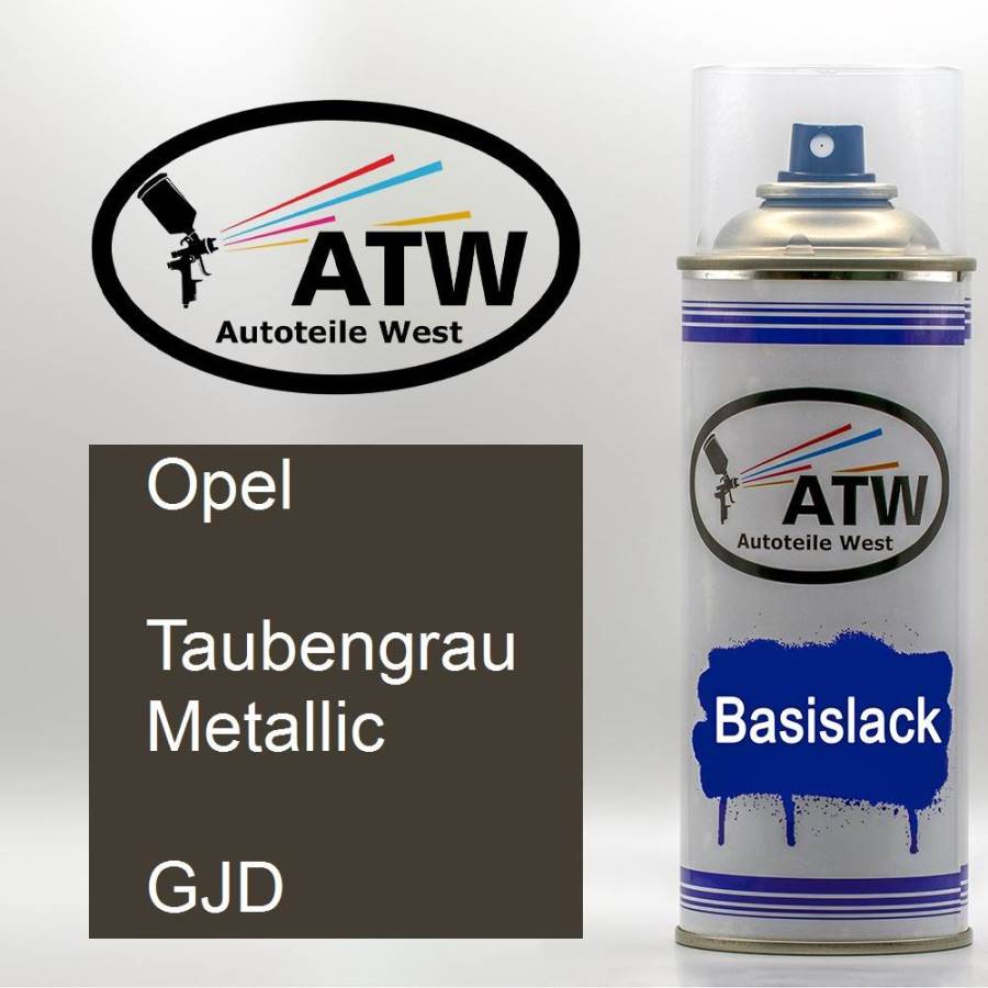 Opel, Taubengrau Metallic, GJD: 400ml Sprühdose, von ATW Autoteile West.